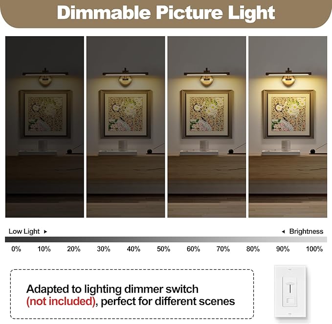 Modern Dimmable Picture Lights for Wall 15.75 Inch Hard-Wired LED Picture Frame - Image 2