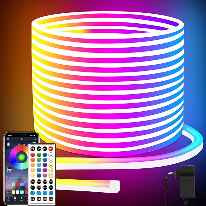 132FT Led Neon Rope Lights Control by segrass