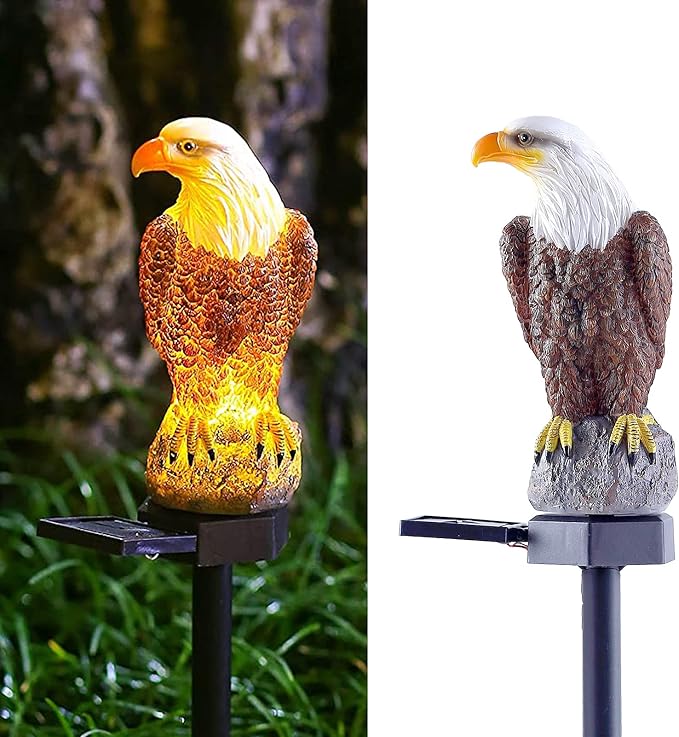 Eagle Figurine Garden Solar Stake Light Eagle Solar Lights Outdoor Decorative - Image 8