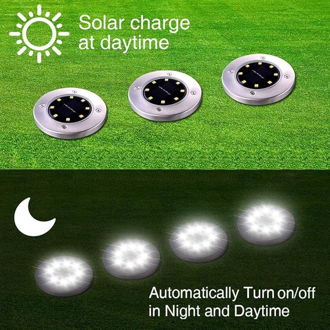 ZGWJ Solar Ground Lights, 16 Pack Waterproof Solar Garden Lights, Upgraded - Image 3