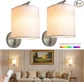 Rechargeable Battery Operated Wall Sconces Set of 2 Wireless Wall Lights by Laiebri