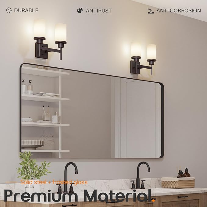Wall Lights Over Mirror Bathroom Vanity Light Fixtures - Image 6