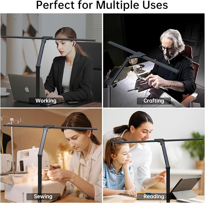 LED Desk Lamp for Home Office, 24W Eye-Caring Reading Light - Image 7
