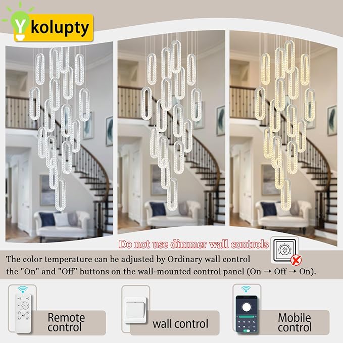 H138 LED Crystal Chandelier, Contemporary Chandeliers Large Pendant Light - Image 4