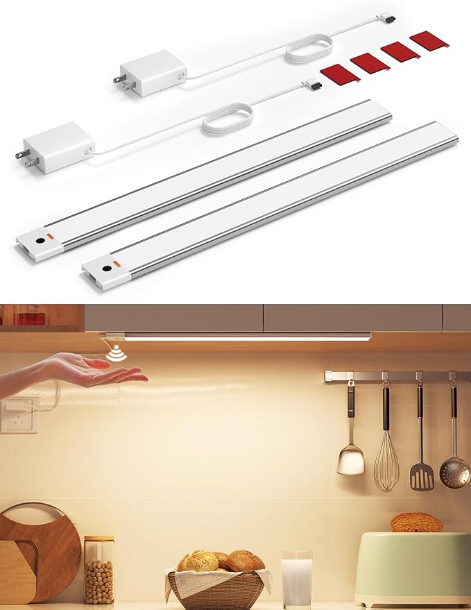 Joyzy Hand Wave Gesture Under Cabinet Lights, 18 Inch Plug in Kitchen Counter by Joyzy