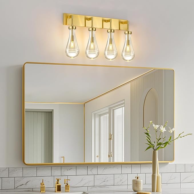 Raindrop Wall Sconces Gold Crystal Sconces Wall Decor Modern Lighting Glass - Image 4