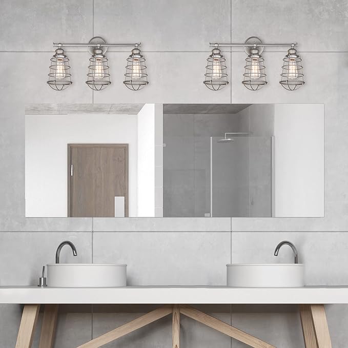 Design House 519728 Ajax Industrial Modern 3-Light Indoor Bathroom Vanity Light - Image 4