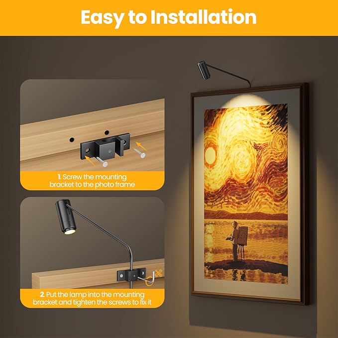 Zoomable Picture Light Spotlight, Plug in LED Picture Lights - Image 5