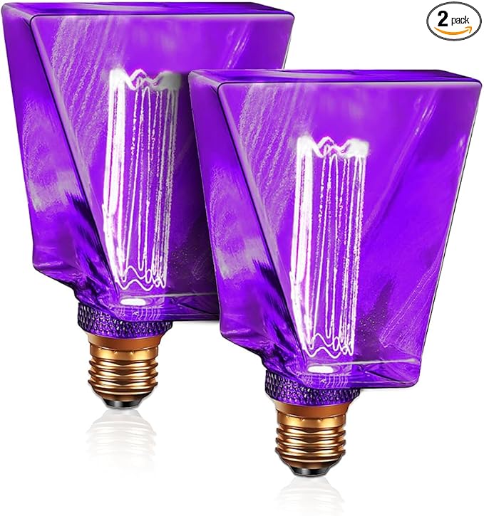 Next Glow Purple Light Bulbs LED Vintage Light Bulb 3.5W Equivalent 20W Ice by NextGlow
