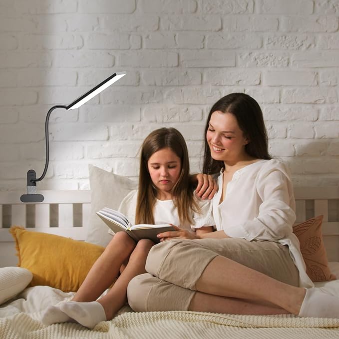 RAOYI LED Desk Lamp, 5W USB Clip on Light Eye-Caring Reading Clamp Table Lamp - Image 7
