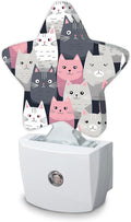 Cute Cartoon Cat Night Light, Plug-in Wall Led Night Lights Decor by SKYDAWNY