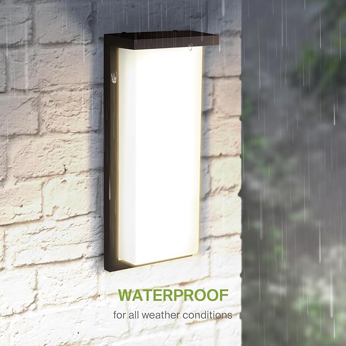 ASD LED 14" Outdoor Wall Light, Front Door House Sconce | 3CCT, Waterproof - Image 6