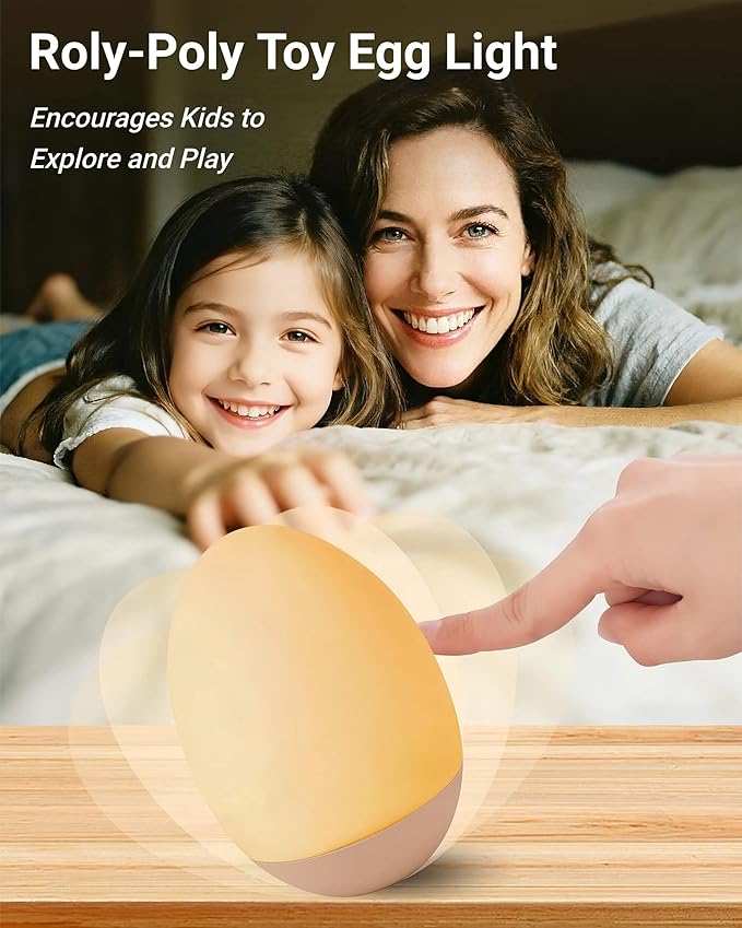 Egg Baby Night Light for Nursery & Breastfeeding – Portable Touch Light - Image 7