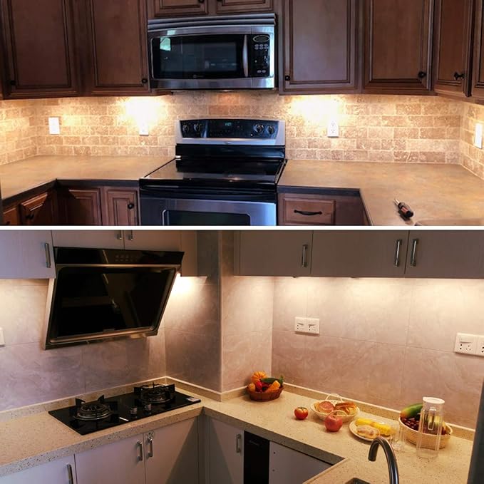 Litever Under Cabinet Lighting Kit, 1800 Lumen, Warm White 2700K. Suitable - Image 4