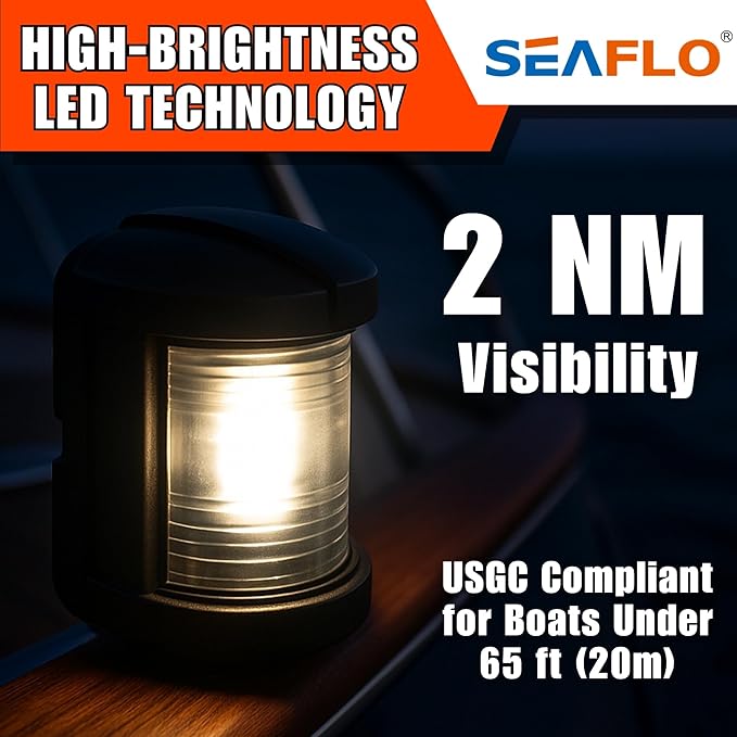 SEAFLO 11 Series Mini Sized LED White Stern Navigation Light – 12V, IP67 - Image 4
