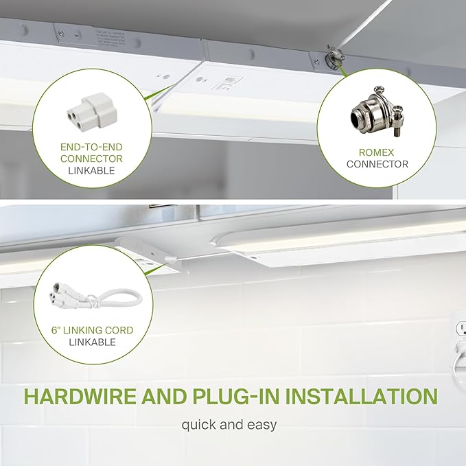 ASD Swivel LED Under Cabinet Lighting, 24 Inch 12W, Hardwired or Plug-in - Image 7