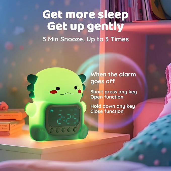 Axolotl Alarm Clock with Night Light - Image 5