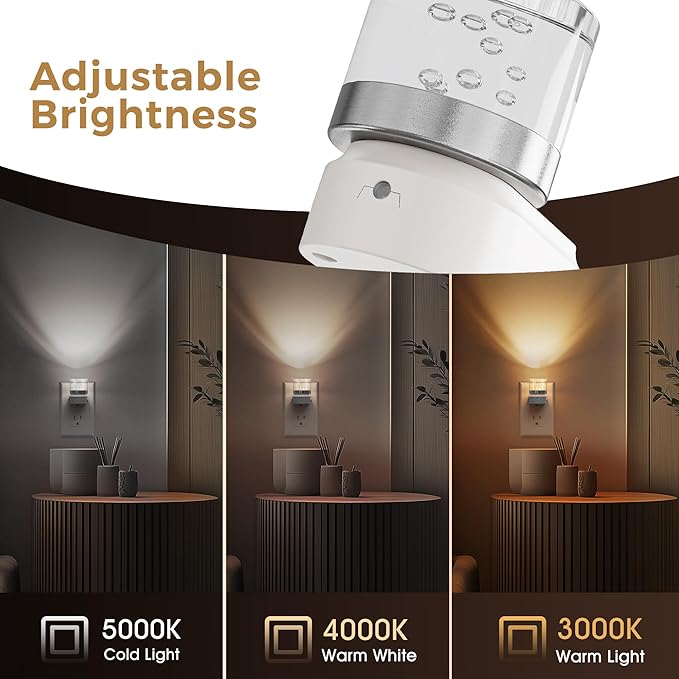 L LOHAS LED Night Lights Plug into Wall, 2 Pack 3000K/4000k/5000K Adjustable - Image 5
