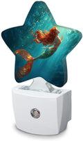Beautiful Mermaid Night Light, Plug Into Wall Decor Nightlights by SKYDAWNY