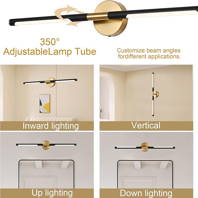 BONLICHT Modern Bathroom Vanity Light 36 inch, 20W 350°Rotatable Dimmable 5CCT - Image 3