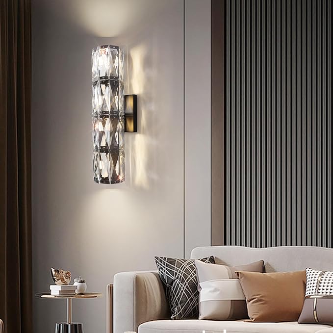 Crystal Wall Sconce Set of Two, Indoor Modern Sconces Wall Lighting, Living Room - Image 7