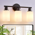 DLLT 3-Light Bathroom Light Fixtures: Black Modern Vanity Lights by DINGLILIGHTING