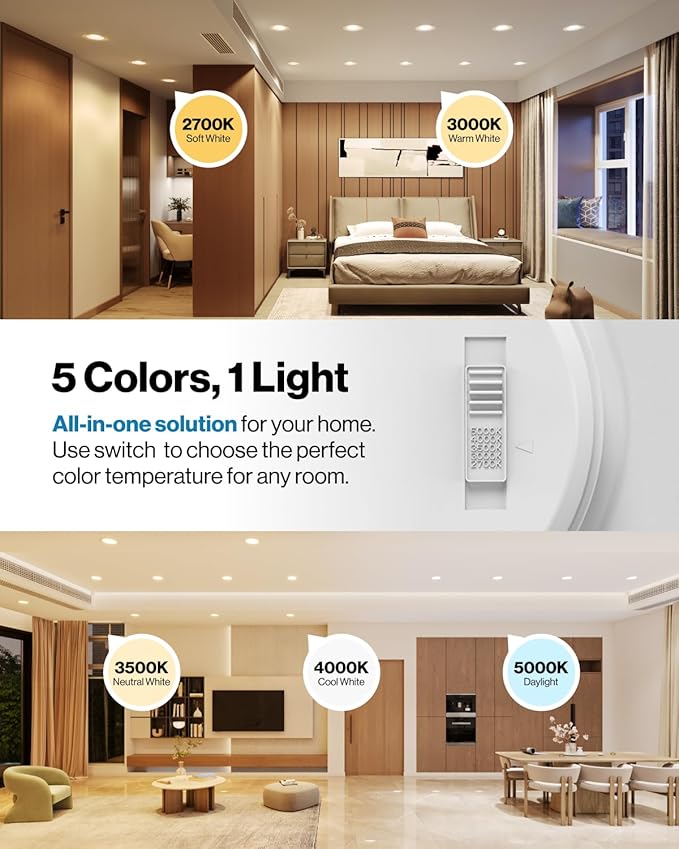 Sunco 24 Pack Retrofit LED Recessed Lighting 6 Inch, Downlight Can Lights - Image 2