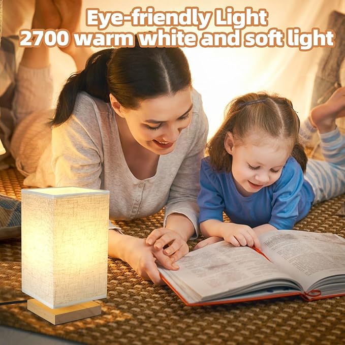 Small Square Bedside Table Lamp - Image 5