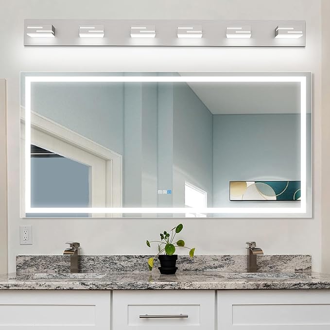 LED Modern Bathroom Vanity Light Fixtures, 6-Light 40-inch Dimmable Brushed - Image 7