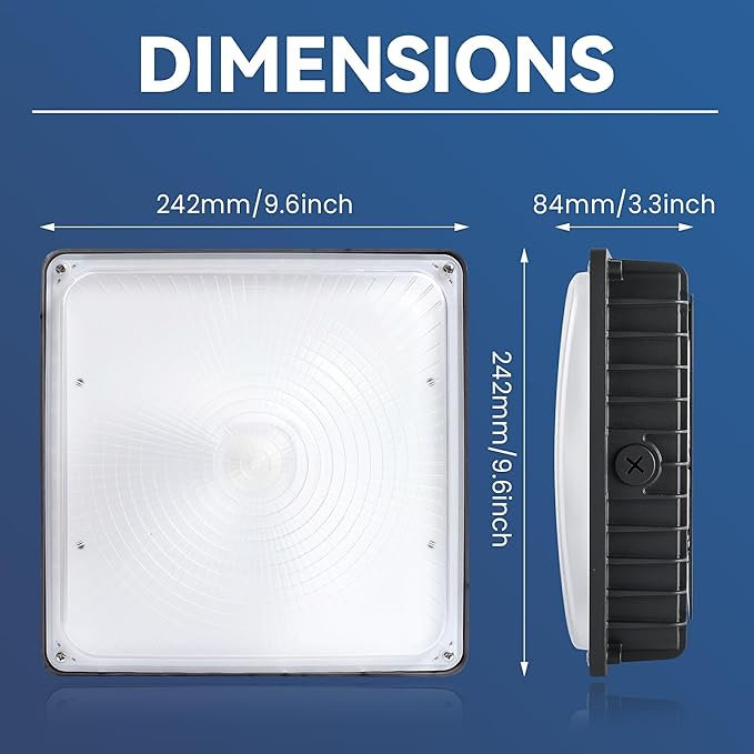 100W LED Canopy Light 4Pack, 5000K Daylight LED Canopy Lights Outdoor, IP65 - Image 6
