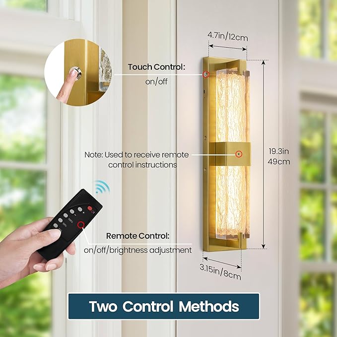 Battery Operated Resin Wall Sconce - Image 4
