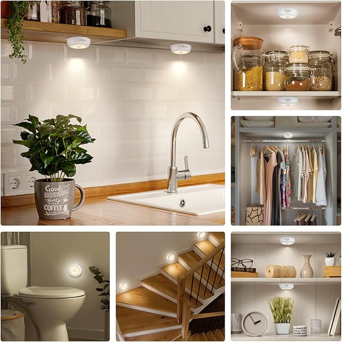 BLS 6-Pack 3.3" Under Cabinet Lighting, Closet Lights Motion Sensored Light - Image 7