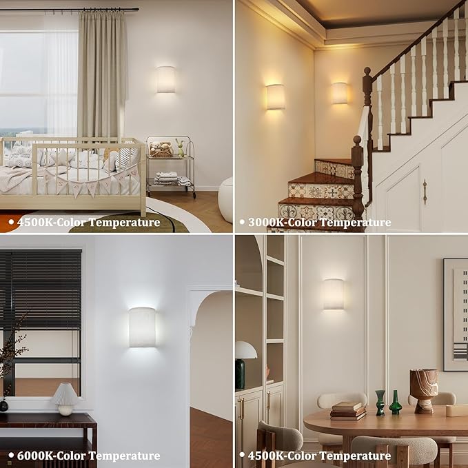 Adhesive Battery Operated Wall Sconce Set of 2, 6000 mAh Battery Rechargeable - Image 9