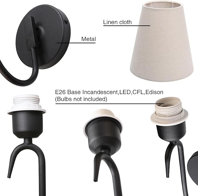 PERMO Matte Black Wall Sconce - Image 5