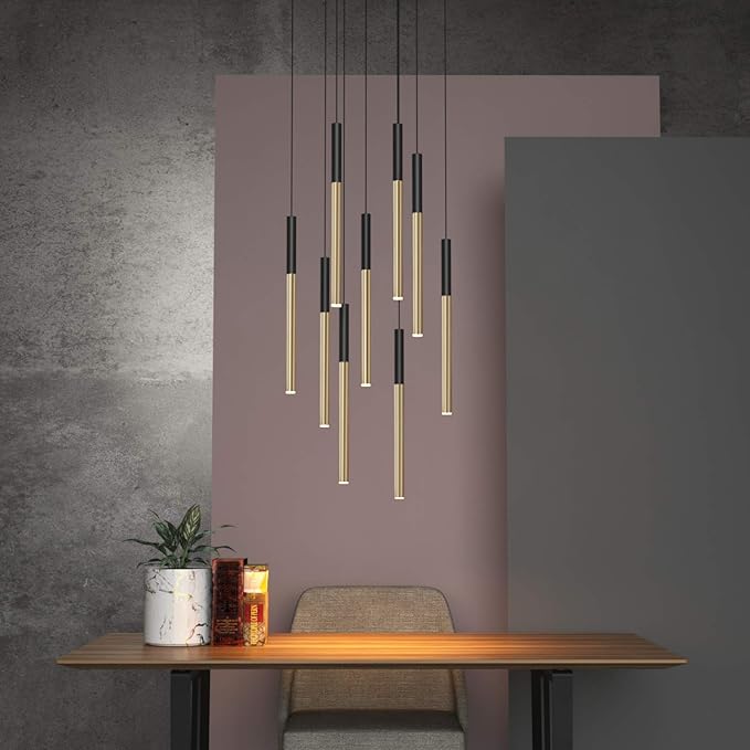 ALTAIR 9 Mini Pendant Lighting Black-Brass - Image 5