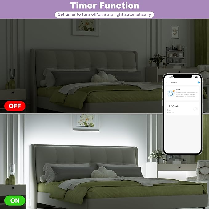 MIWISE COB LED Strip Lights 65.6ft/20m, UL-Listed CRI 90+ Dimmable 6000K - Image 4
