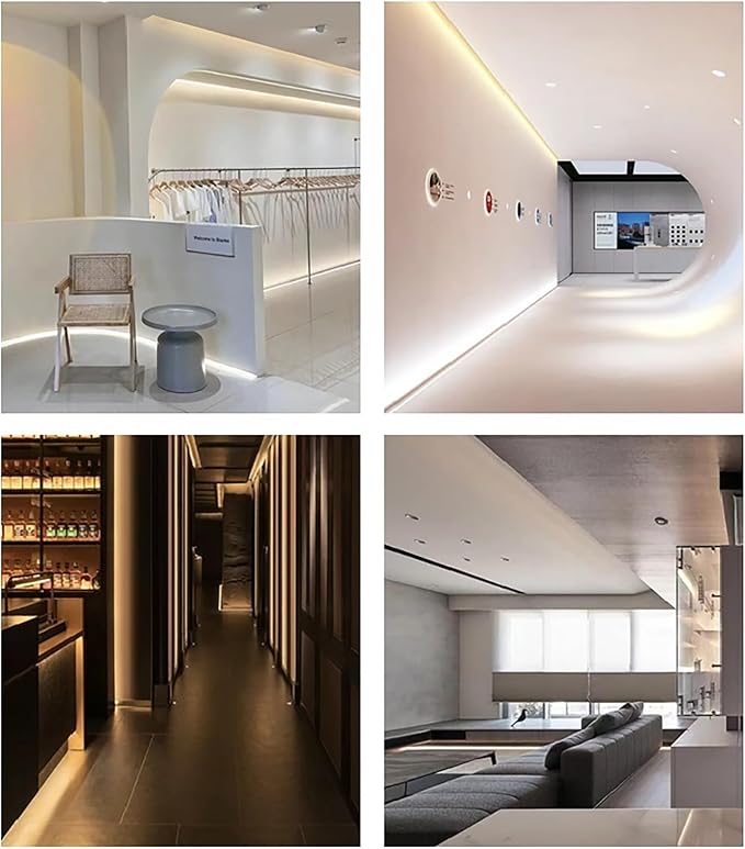 LED Aluminium Metal Baseboard Trim, Matte Black 20Pcs 40mm x 1200mm 1.57" x - Image 9