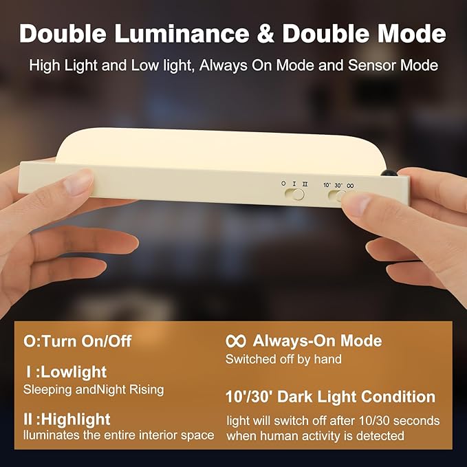 Under Cabinet Lighting, USB-C Rechargeable 2700K Dimmer LED Battery Operated - Image 6