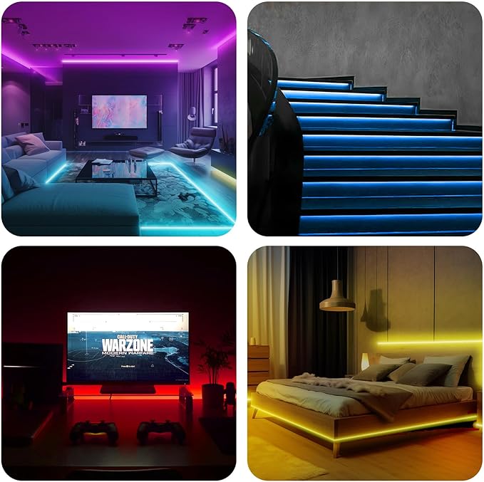 COB RGB LED Strip Lights, Bright 20ft RGB COB LED Lights - Image 8