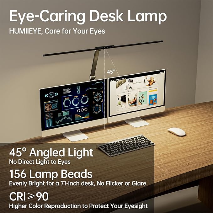 LED Desk Lamp for Home Office, 24W Eye-Caring Reading Light - Image 2