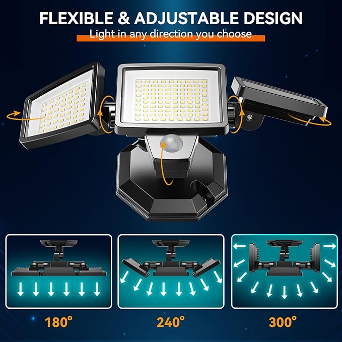 LED Security Lights Motion Sensor Outdoor Lights, 5000K Daylight, IP65 - Image 2