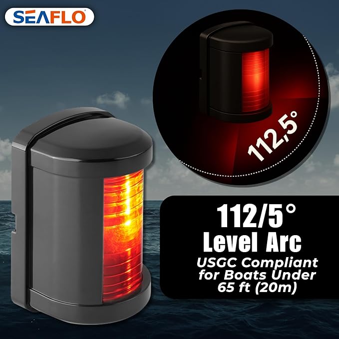 SEAFLO 11 Series Mini Sized LED Red Port Navigation Light – 12V, IP67 Waterproof - Image 5