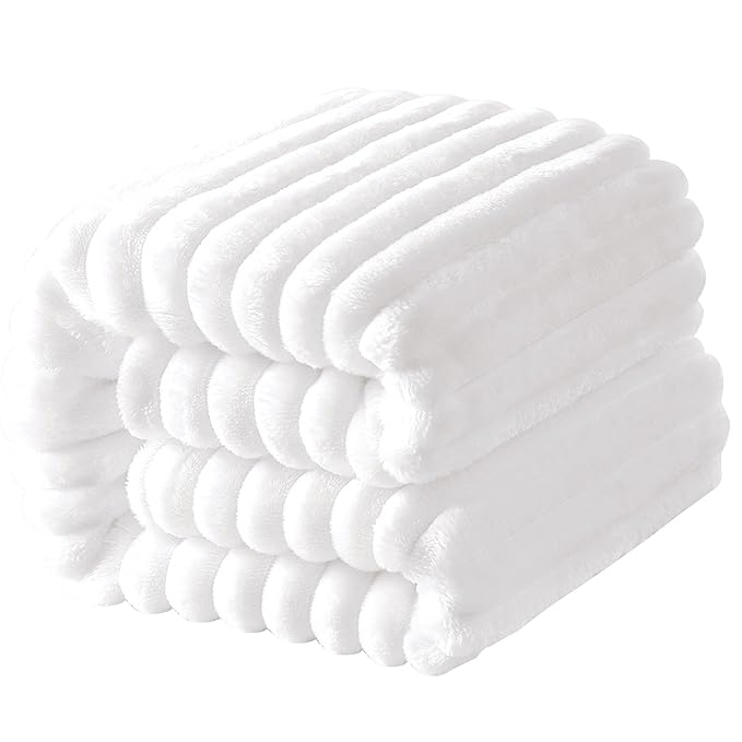 NTBAY Plush Flannel Twin Bed Blanket, 60X80 Inches Soft and Warm Lightweight by NTBAY