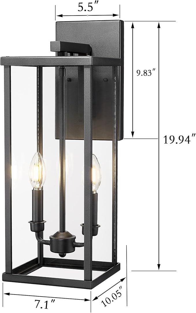 Bestshared Outdoor Wall Sconce Lights, 20 Inch Tall Exterior Wall Lighting - Image 4