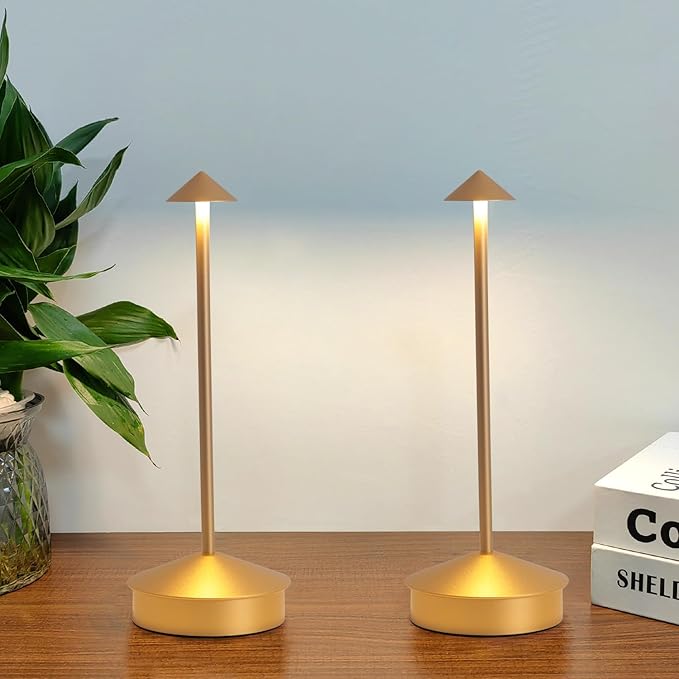 Modern Cordless Table Lamp Set of 2, Portable LED Desk Lamps, 6000mAh by SimisandTableLamps