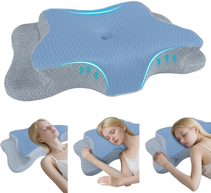 Cervical Pillow for Neck Pain Relief, Memory Foam Pillow, Ergonomic Contour Bed by CHxxy