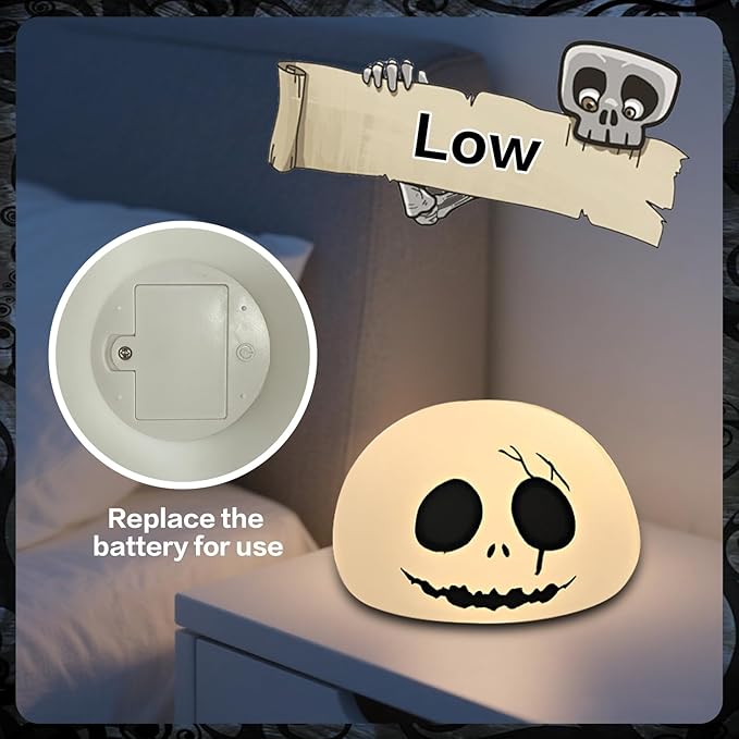 Cute Creative Christmas Skeleton Face Silicon Tap Light - Image 3