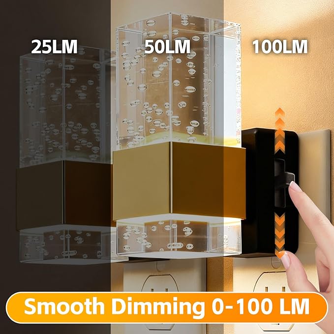 LED Night Light with Bubble Acrylic Design, Dusk to Dawn Sensor, 3 Color - Image 4