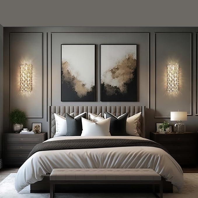 Crystal Wall Sconces, Modern Wall Light Fixtures, Chrome Wall Lamp, Luxury - Image 2