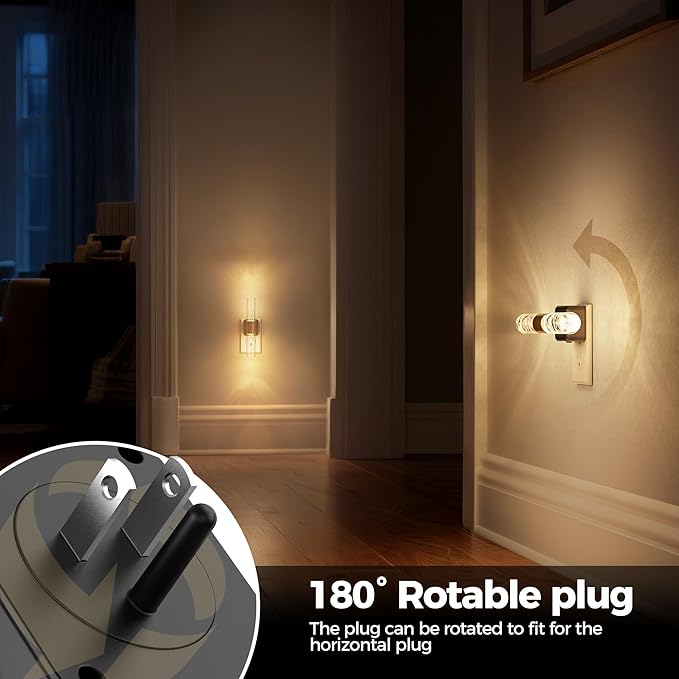 DORESshop LED Night Light, Rotating Night Lights Plug into Wall, Auto Light - Image 4